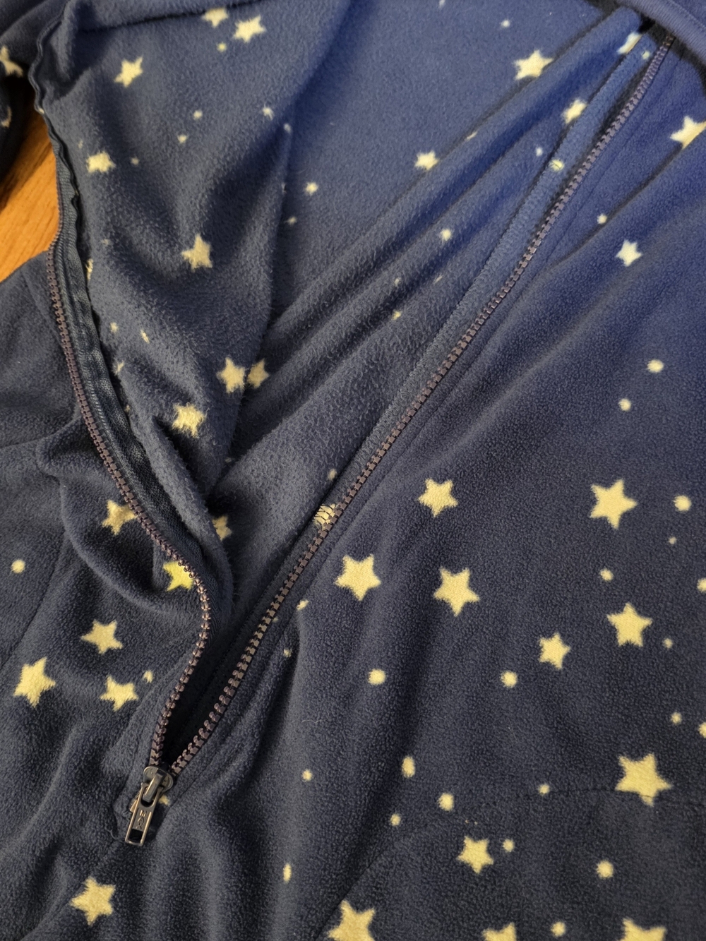 Nick & Nora Starry Nights Blue Navy One Piece Pajamas - Picture 9 of 10